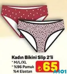 BİKİNİ SLİP KADIN 2'Lİ fiyat ve kampanya bilgisi
